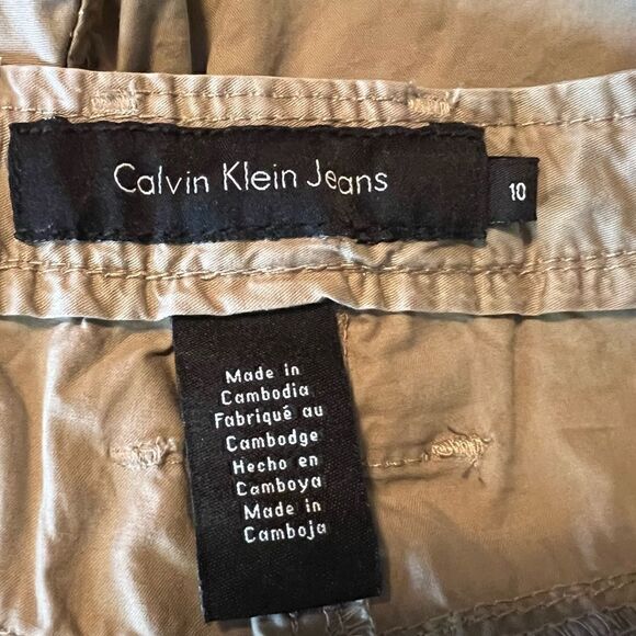 NWT! Calvin Klein jeans biege cargo shorts - Picture 8 of 11